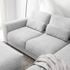 Studio Copenhagen Canapé d’angle Willows III - Tissu Amila: Gris clair - Méridienne courte à droite (vue de face) -Canapés Soldes Magasin 1000218223 210127 14550400426 DETAILS P000000001000218223