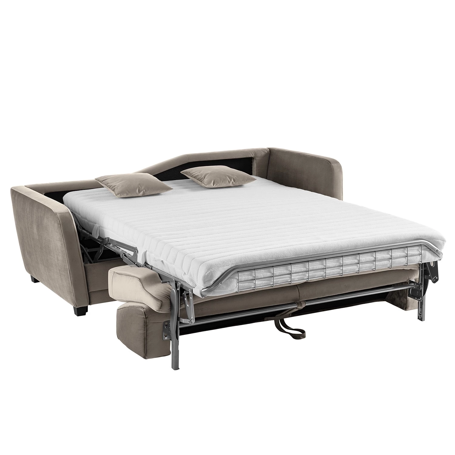 Jack & Alice Canapé convertible Teresina - Velours - Platine - Largeur : 212 cm - Alignement à droite 5 Jack & Alice Canapé convertible Teresina - Velours - Platine - Largeur : 212 cm - Alignement à droite – Image 5