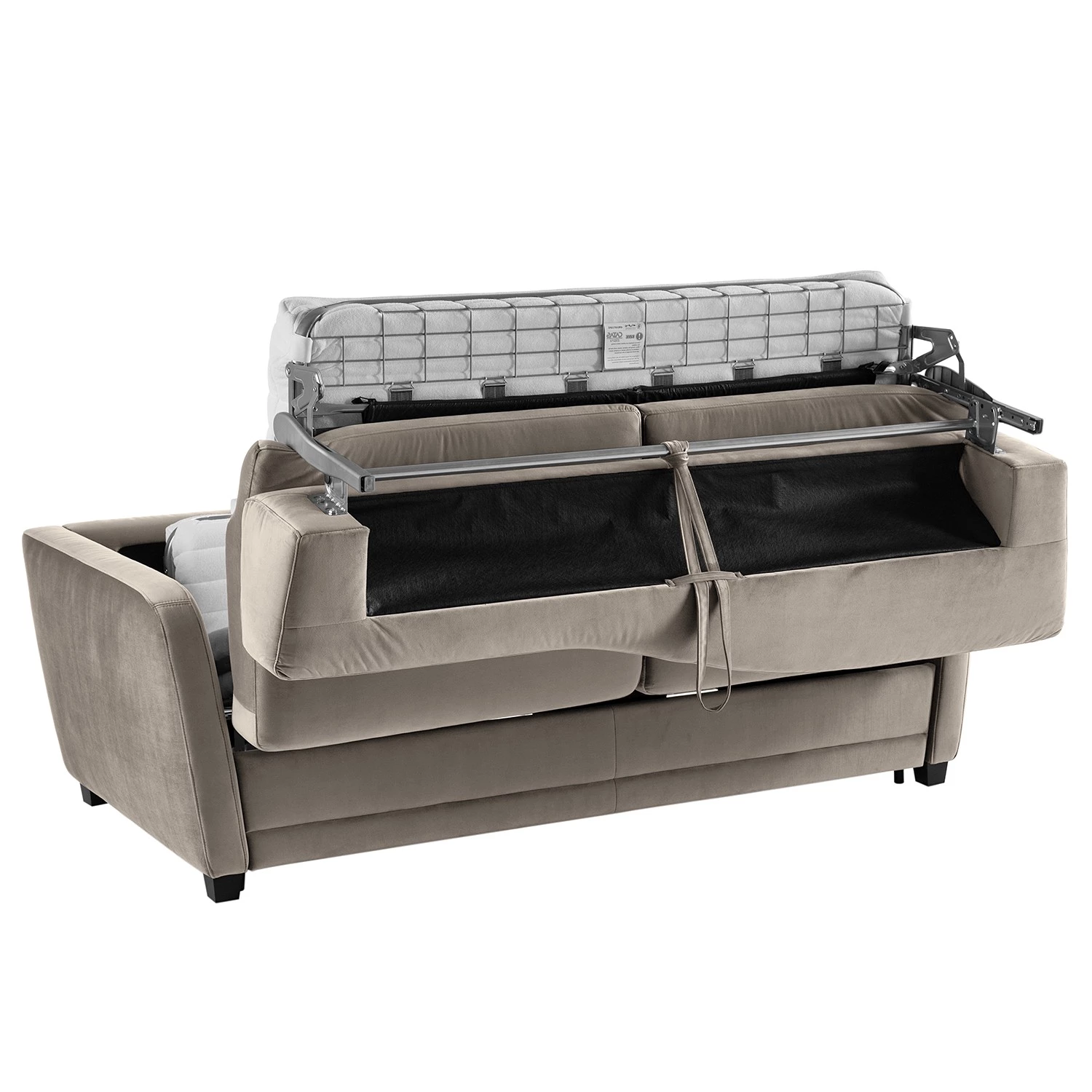 Jack & Alice Canapé convertible Teresina - Velours - Platine - Largeur : 212 cm - Alignement à droite 9 Jack & Alice Canapé convertible Teresina - Velours - Platine - Largeur : 212 cm - Alignement à droite – Image 9