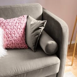 Jack & Alice Canapé convertible Teresina - Velours - Platine - Largeur : 212 cm - Alignement à droite 31 Jack & Alice Canapé convertible Teresina - Velours - Platine - Largeur : 212 cm - Alignement à droite -Canapés Soldes Magasin 1000218382 211006 06152000274 DETAILS P000000001000218382