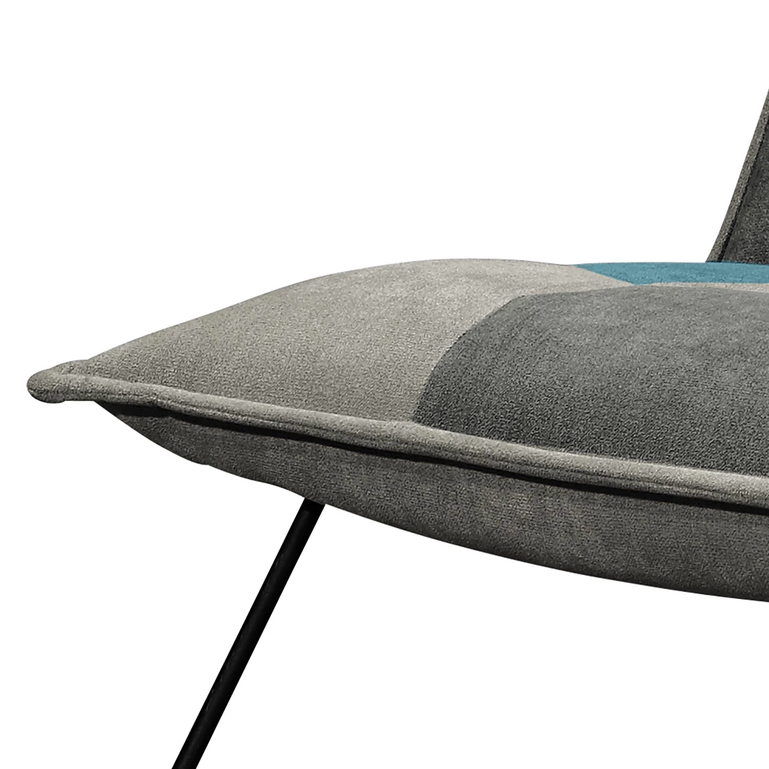 Fredriks Canapé Tutu (2 places) - Microfibre - Microfibre Ranu Patchwork: Denim / Gris 4 Fredriks Canapé Tutu (2 places) - Microfibre - Microfibre Ranu Patchwork: Denim / Gris – Image 4