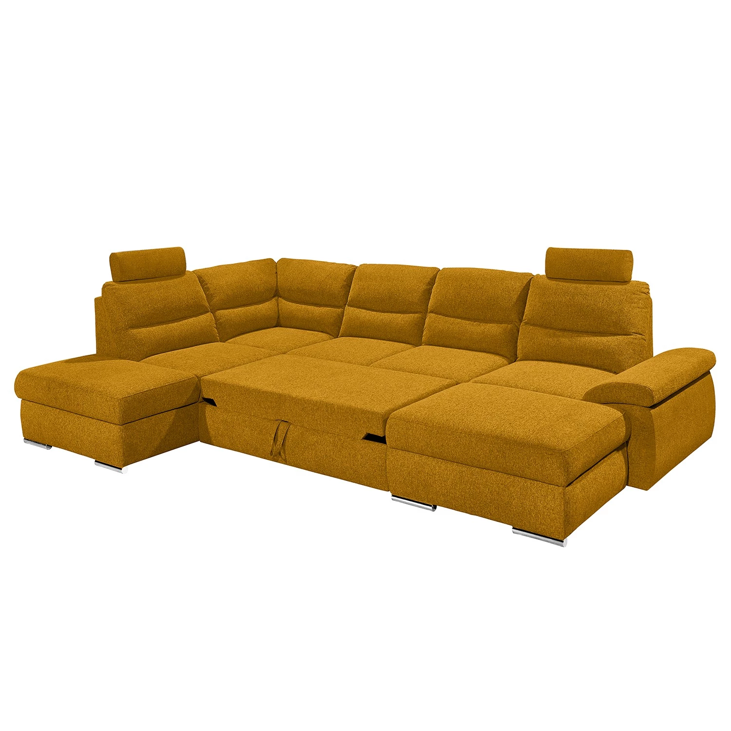 Fredriks Canapé panoramique Caldwell - Tissu - Tissu Roge: Safran - Méridienne longue à gauche (vue de face) 5 Fredriks Canapé panoramique Caldwell - Tissu - Tissu Roge: Safran - Méridienne longue à gauche (vue de face) – Image 5