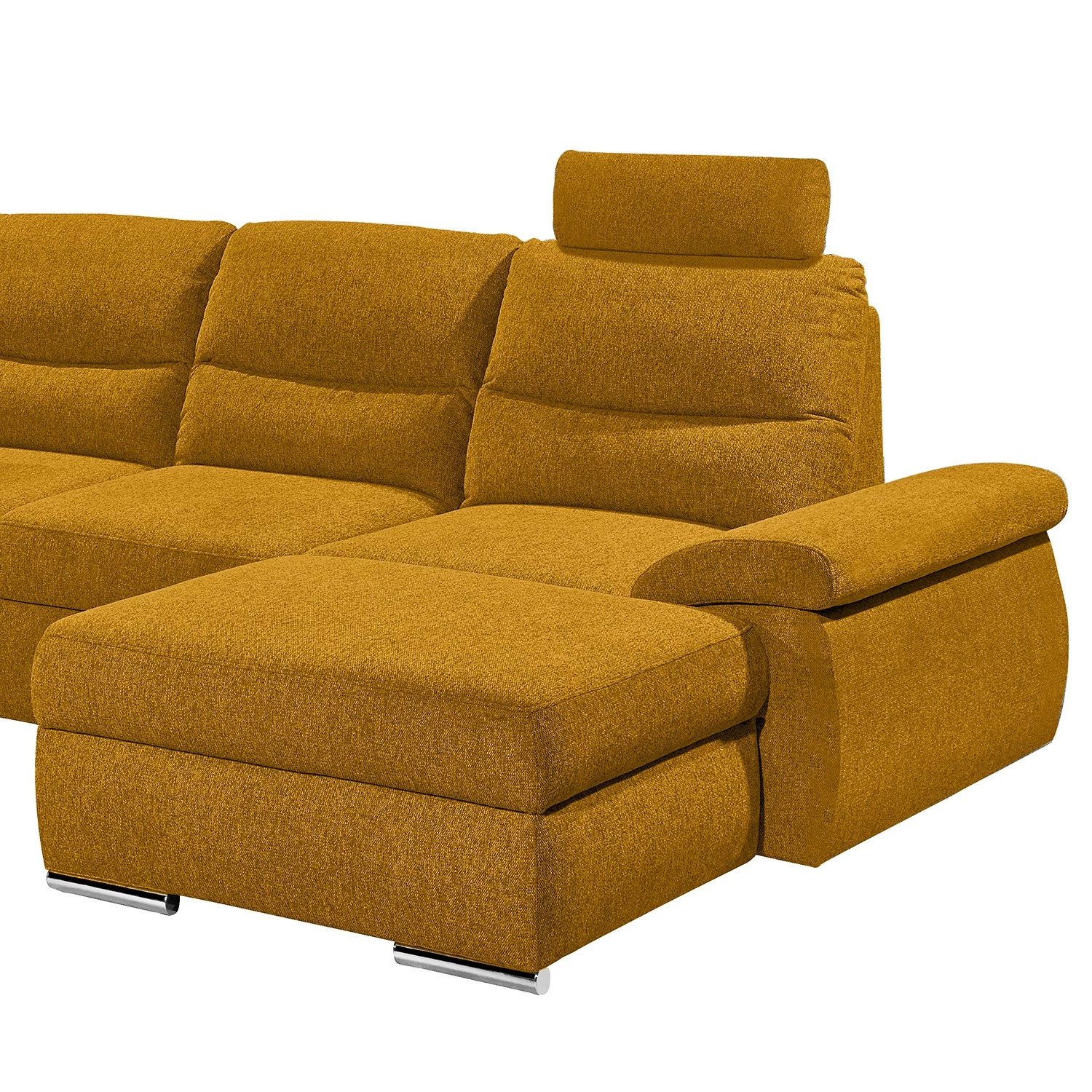 Fredriks Canapé panoramique Caldwell - Tissu - Tissu Roge: Safran - Méridienne longue à gauche (vue de face) 8 Fredriks Canapé panoramique Caldwell - Tissu - Tissu Roge: Safran - Méridienne longue à gauche (vue de face) – Image 8