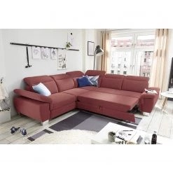 Fredriks Canapé d’angle Mayhill - Tissu - Tissu Roge: Rose vieilli - Fonction lit à droite (vue de face) -Canapés Soldes Magasin 1000222156 201119 09423500401 MOOD DETAILS P000000001000222156 mood