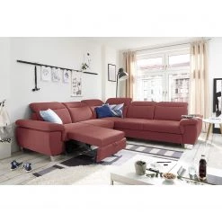 Fredriks Canapé d’angle Mayhill - Tissu - Tissu Roge: Rose vieilli - Fonction lit à droite (vue de face) -Canapés Soldes Magasin 1000222156 201119 09423500403 MOOD DETAILS P000000001000222156 mood