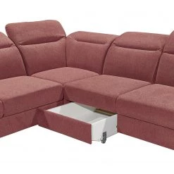 Fredriks Canapé d’angle Mayhill - Tissu - Tissu Roge: Rose vieilli - Fonction lit à droite (vue de face) -Canapés Soldes Magasin 1000222156 201119 09423500408 DETAILS P000000001000222156