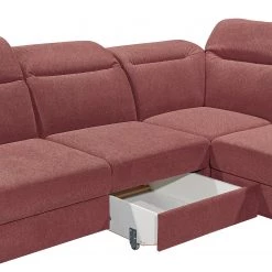 Fredriks Canapé d’angle Mayhill - Tissu - Tissu Roge: Rose vieilli - Fonction lit à droite (vue de face) -Canapés Soldes Magasin 1000222156 201119 09423500410 DETAILS P000000001000222156