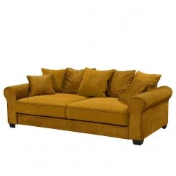 Fredriks Canapé convertible Marcola - Tissu, microfibre - Microfibre Salvo: Ocre