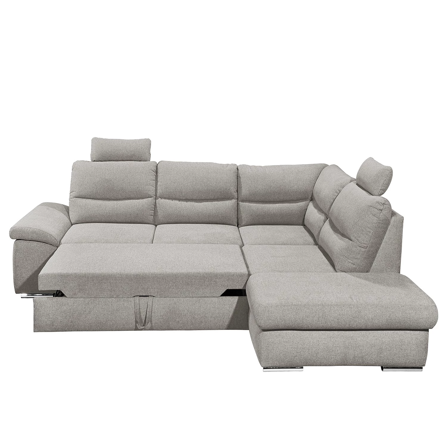 Fredriks Canapé d’angle Caldwell - Tissu - Tissu Roge: Argenté - Méridienne longue à droite (vue de face) 5 Fredriks Canapé d’angle Caldwell - Tissu - Tissu Roge: Argenté - Méridienne longue à droite (vue de face) – Image 5