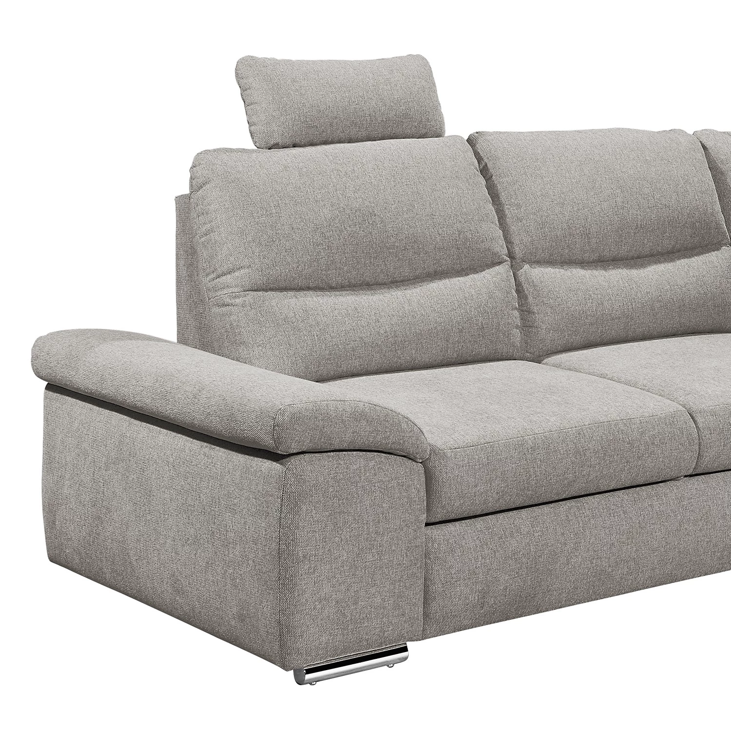 Fredriks Canapé d’angle Caldwell - Tissu - Tissu Roge: Argenté - Méridienne longue à droite (vue de face) 8 Fredriks Canapé d’angle Caldwell - Tissu - Tissu Roge: Argenté - Méridienne longue à droite (vue de face) – Image 8