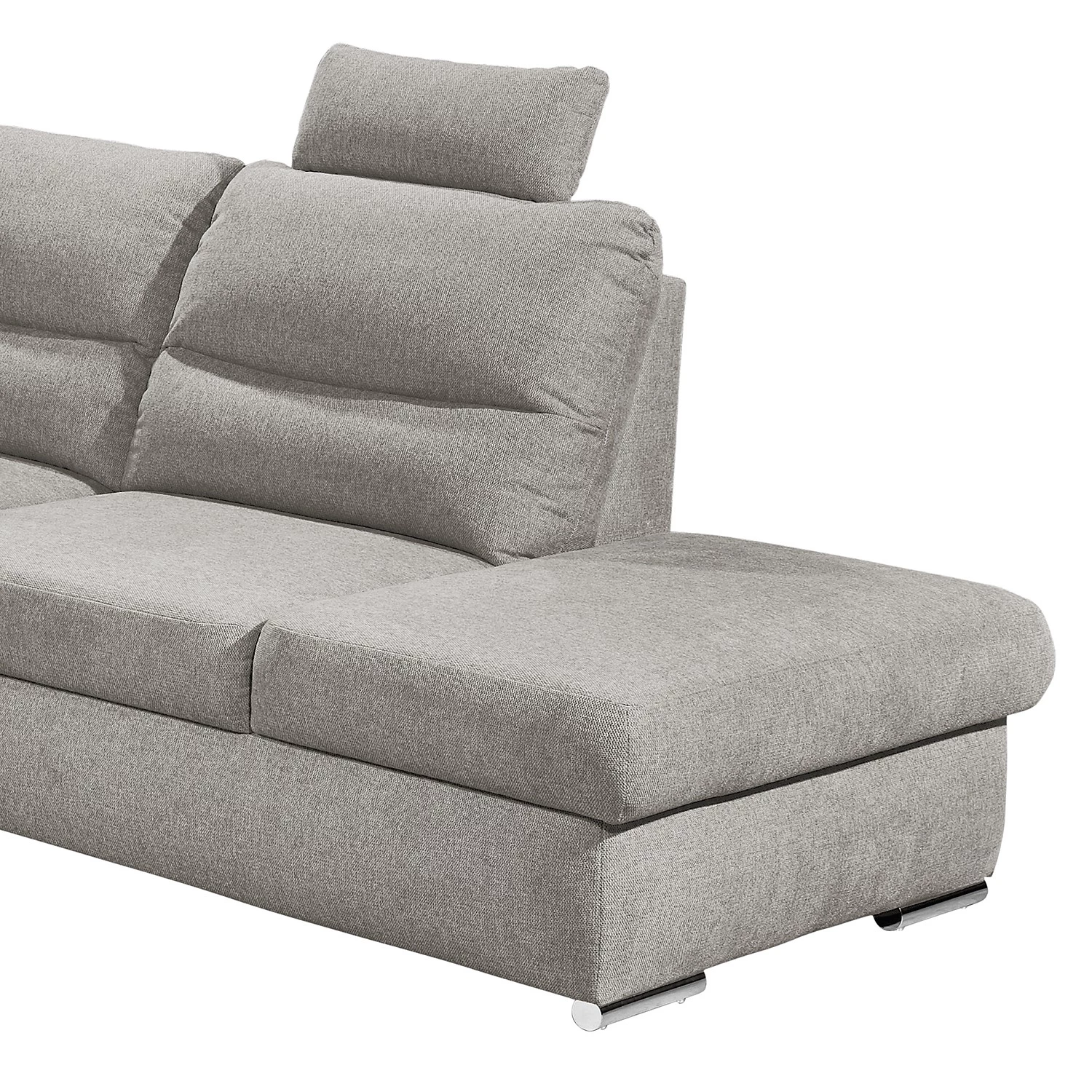 Fredriks Canapé d’angle Caldwell - Tissu - Tissu Roge: Argenté - Méridienne longue à droite (vue de face) 10 Fredriks Canapé d’angle Caldwell - Tissu - Tissu Roge: Argenté - Méridienne longue à droite (vue de face) – Image 10