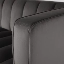 Red Living Canapé Suzy (2-3 places) - Velours Ravi: Gris -Canapés Soldes Magasin 1000227441 210416 13165700333 DETAILS P000000001000227441