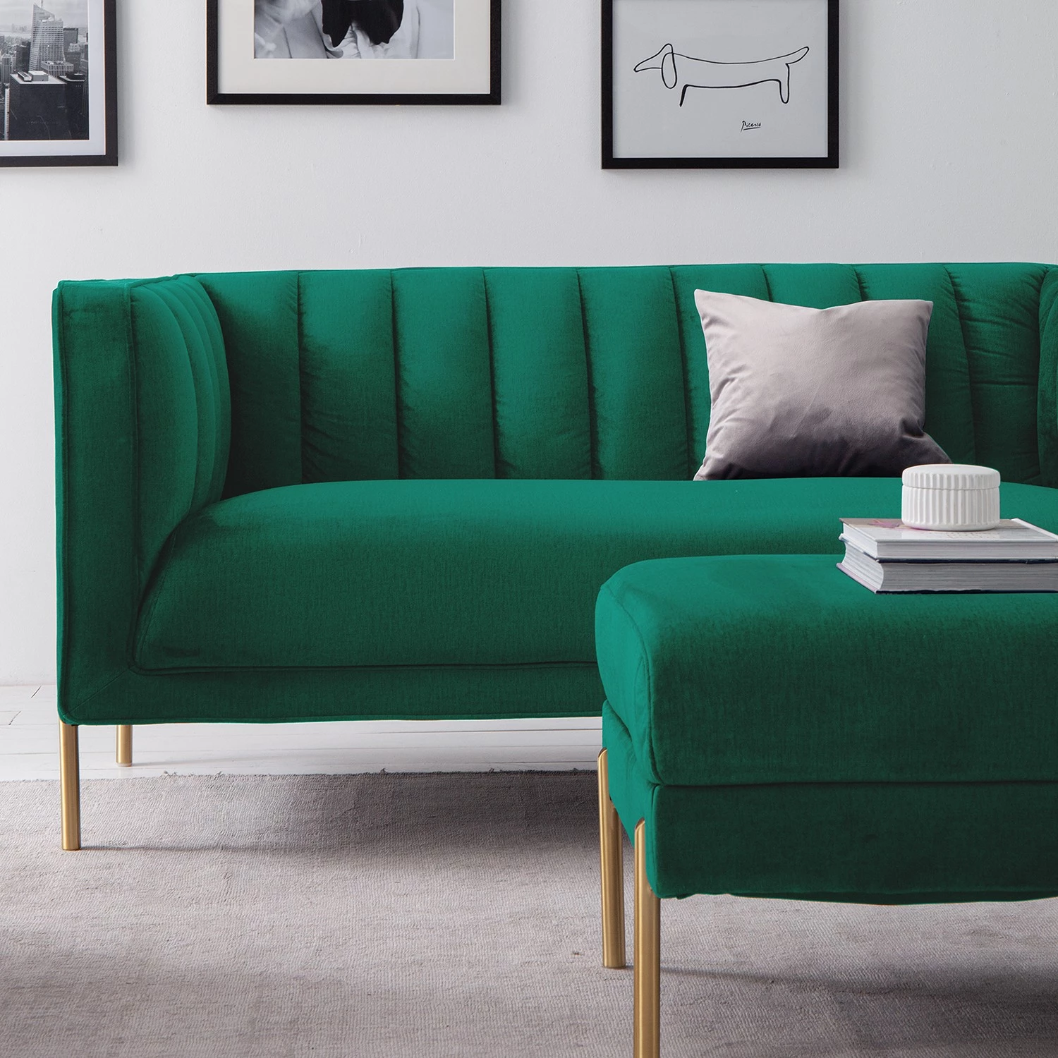 Jack & Alice Canapé Borlo (2 places) - Vert foncé 9 Jack & Alice Canapé Borlo (2 places) - Vert foncé – Image 9