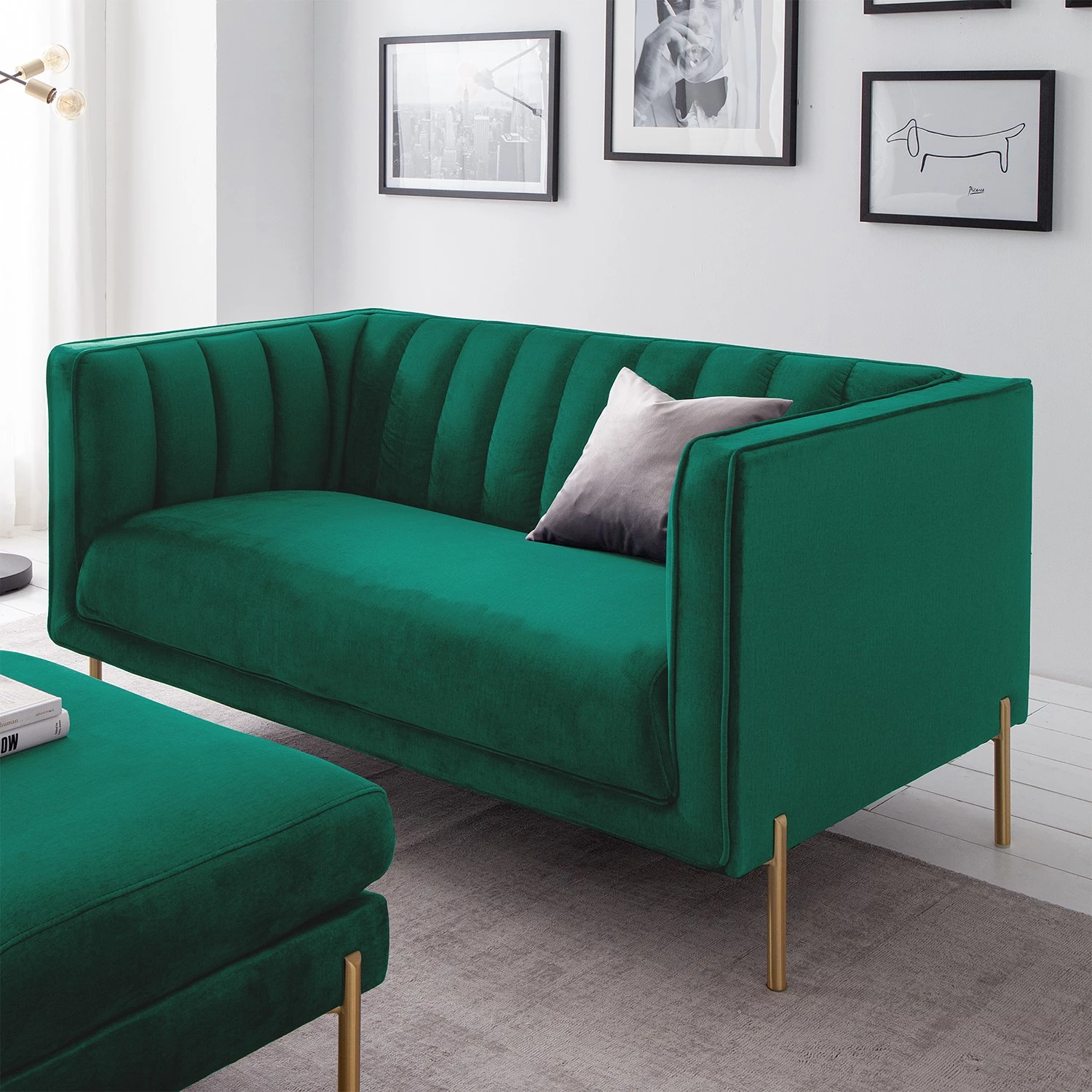 Jack & Alice Canapé Borlo (2 places) - Vert foncé 3 Jack & Alice Canapé Borlo (2 places) - Vert foncé – Image 3