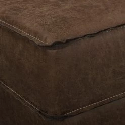 Norrwood Canapé d’angle 1 places MAISON - Tissage à plat - Tissu composite Xia: Marron foncé - Largeur : 150 cm - Méridienne courte à gauche (vue de face) -Canapés Soldes Magasin 1000230443 210205 13463200146 DETAILS P000000001000230443