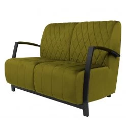 Ars manufacti Canapé Menet (2 places) - Velours - Velours Ravi: Jaune moutarde