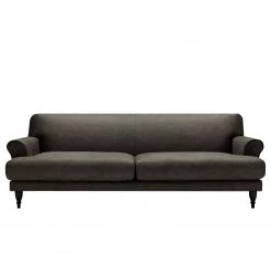 Studio Copenhagen Canapé Ginger (3 places) - Microfibre Hila: Marron foncé - Noir