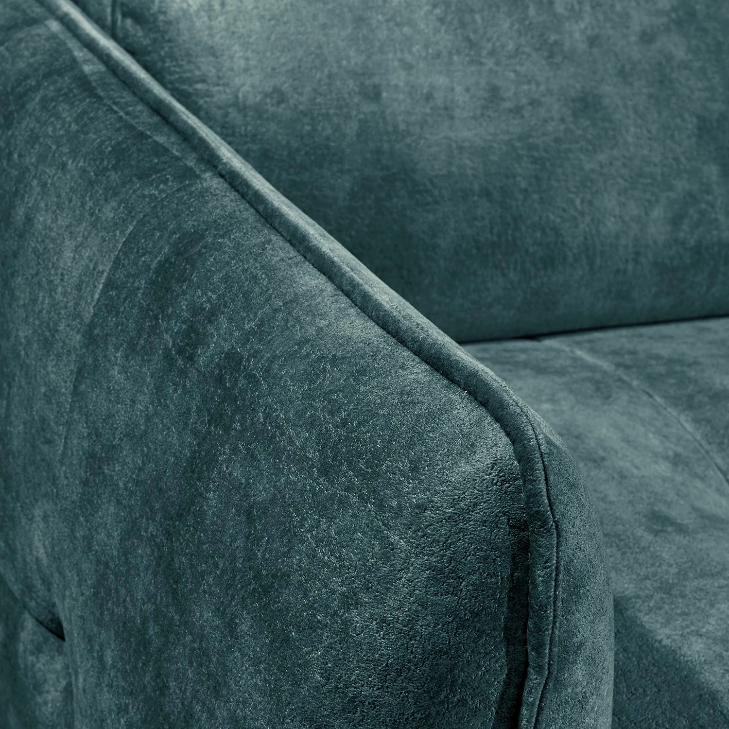 Loftscape Canapé panoramique Grillon - Velours - Velours Insa: Bleu fumée - Méridienne courte à gauche / longue à droite (vue de face) 11 Loftscape Canapé panoramique Grillon - Velours - Velours Insa: Bleu fumée - Méridienne courte à gauche / longue à droite (vue de face) – Image 11