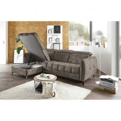 Loftscape Canapé d’angle Grillon - Velours - Velours Insa: Gris minéral -Canapés Soldes Magasin 1000241711 210127 18265000749 MOOD DETAILS P000000001000241711 mood