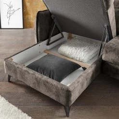 Loftscape Canapé d’angle Grillon - Velours - Velours Insa: Gris minéral -Canapés Soldes Magasin 1000241711 210127 18270000756 DETAILS P000000001000241711