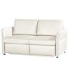 Fredriks Canapé convertible Bielle - Cuir véritable - Cuir Leela: Blanc