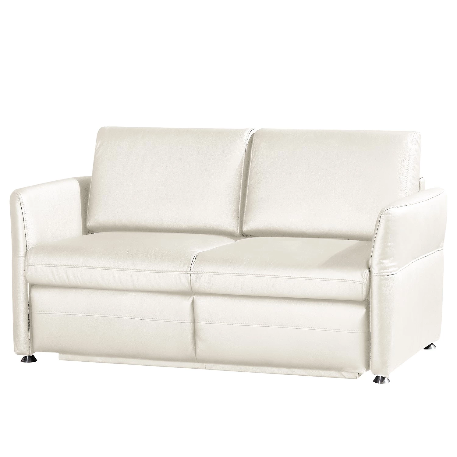 Fredriks Canapé convertible Bielle - Cuir véritable - Cuir Leela: Blanc 1 Fredriks Canapé convertible Bielle - Cuir véritable - Cuir Leela: Blanc