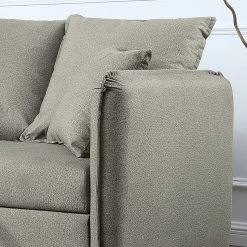 Loftscape Canapé d’angle Lillers - Tissu - Gris lumineux - Méridienne courte à gauche (vue de face) -Canapés Soldes Magasin 1000242710 210929 141229000121 DETAILS P000000001000242710