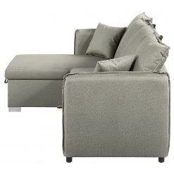 Loftscape Canapé d’angle Lillers - Tissu - Gris lumineux - Méridienne courte à gauche (vue de face) -Canapés Soldes Magasin 1000242710 210929 14122900088 DETAILS P000000001000242710