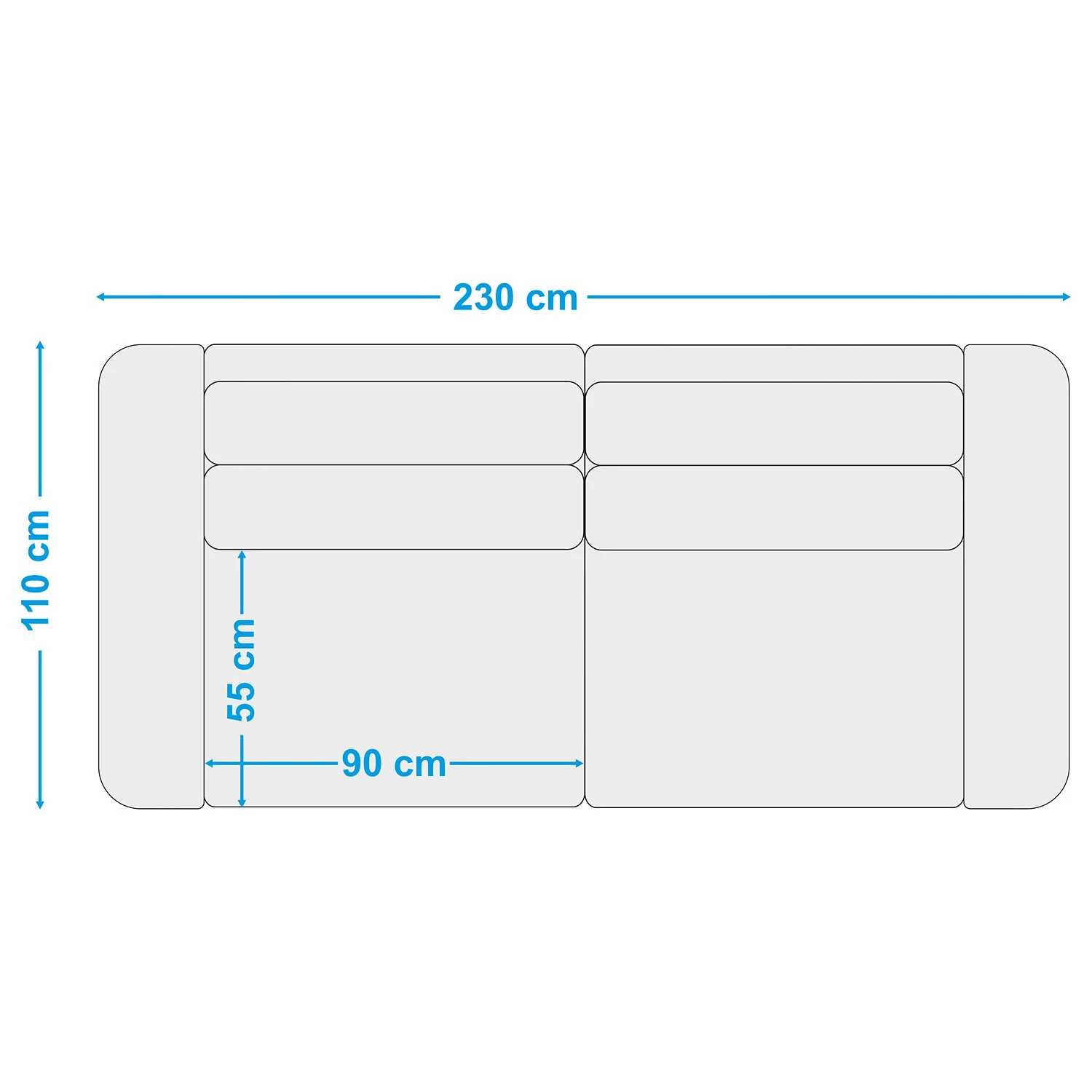 Fredriks Canapé Grossa (3 places) - Velours - Velours Vaia: Rouge foncé 10 Fredriks Canapé Grossa (3 places) - Velours - Velours Vaia: Rouge foncé – Image 10