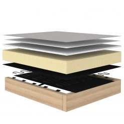 Innovation Möbel Canapé convertible Cubed - Tissu Mixed Dance : Blue - Largeur : 148 cm - Chêne clair -Canapés Soldes Magasin 1000244289 210218 15004900150 DETAILS P000000001000244289