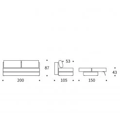 Innovation Möbel Canapé convertible Osvald - Tissu Twist : Granite 19 Innovation Möbel Canapé convertible Osvald - Tissu Twist : Granite -Canapés Soldes Magasin 1000244305 210218 15100800294 SKETCH DETAILS P000000001000244305 sketch