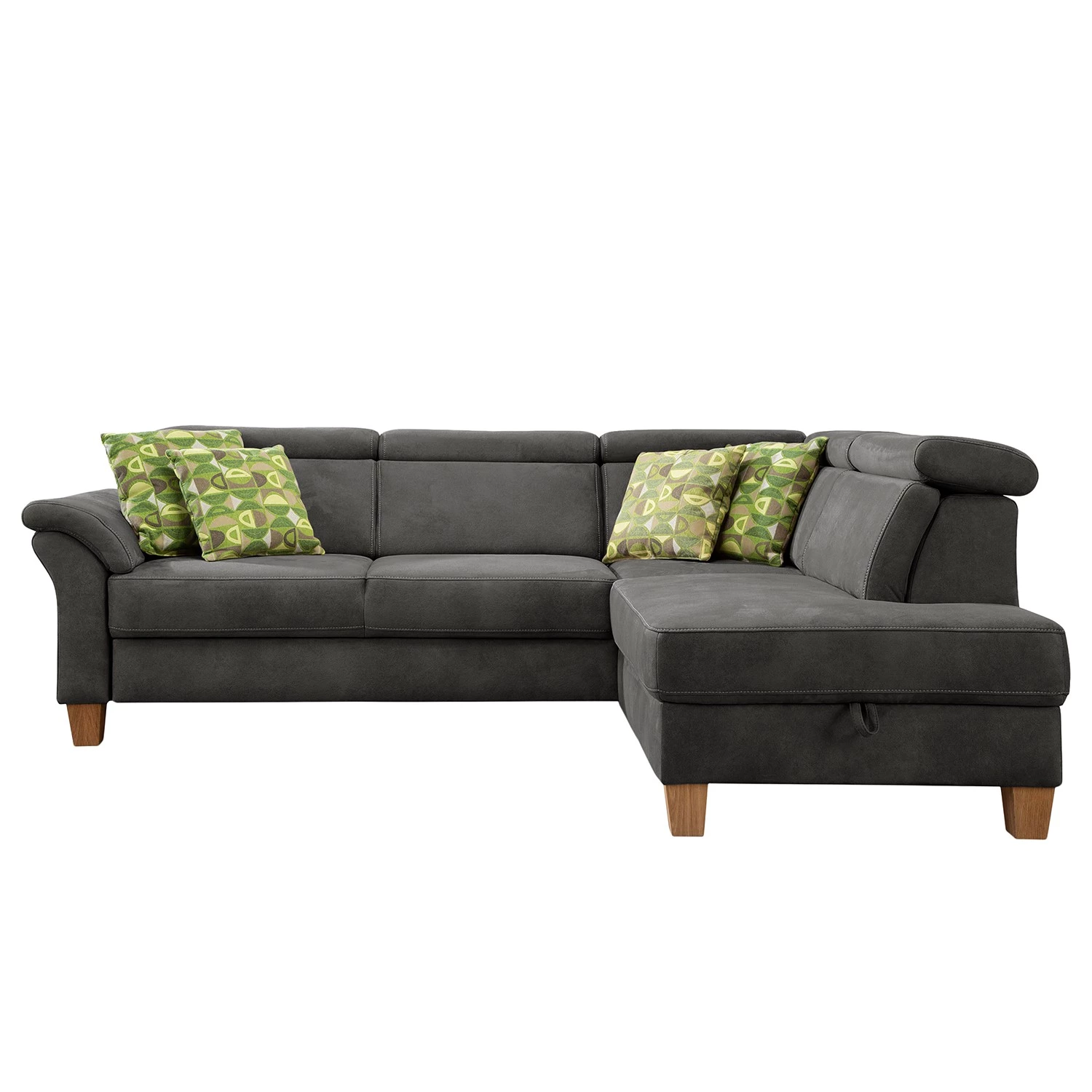 Loftscape Canapé d’angle Vignols - Microfibre - Microfibre Flavie: Gris - Alignement à droite - Sans fonction couchage 3 Loftscape Canapé d’angle Vignols - Microfibre - Microfibre Flavie: Gris - Alignement à droite - Sans fonction couchage – Image 3