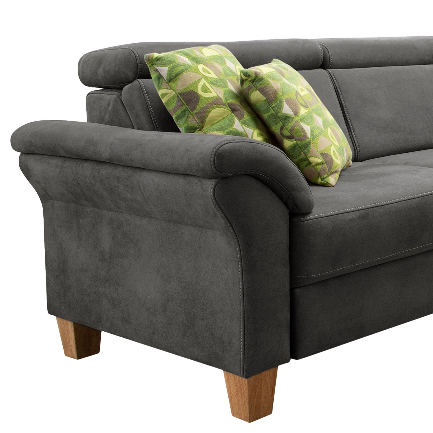 Loftscape Canapé d’angle Vignols - Microfibre - Microfibre Flavie: Gris - Alignement à droite - Sans fonction couchage 6 Loftscape Canapé d’angle Vignols - Microfibre - Microfibre Flavie: Gris - Alignement à droite - Sans fonction couchage – Image 6