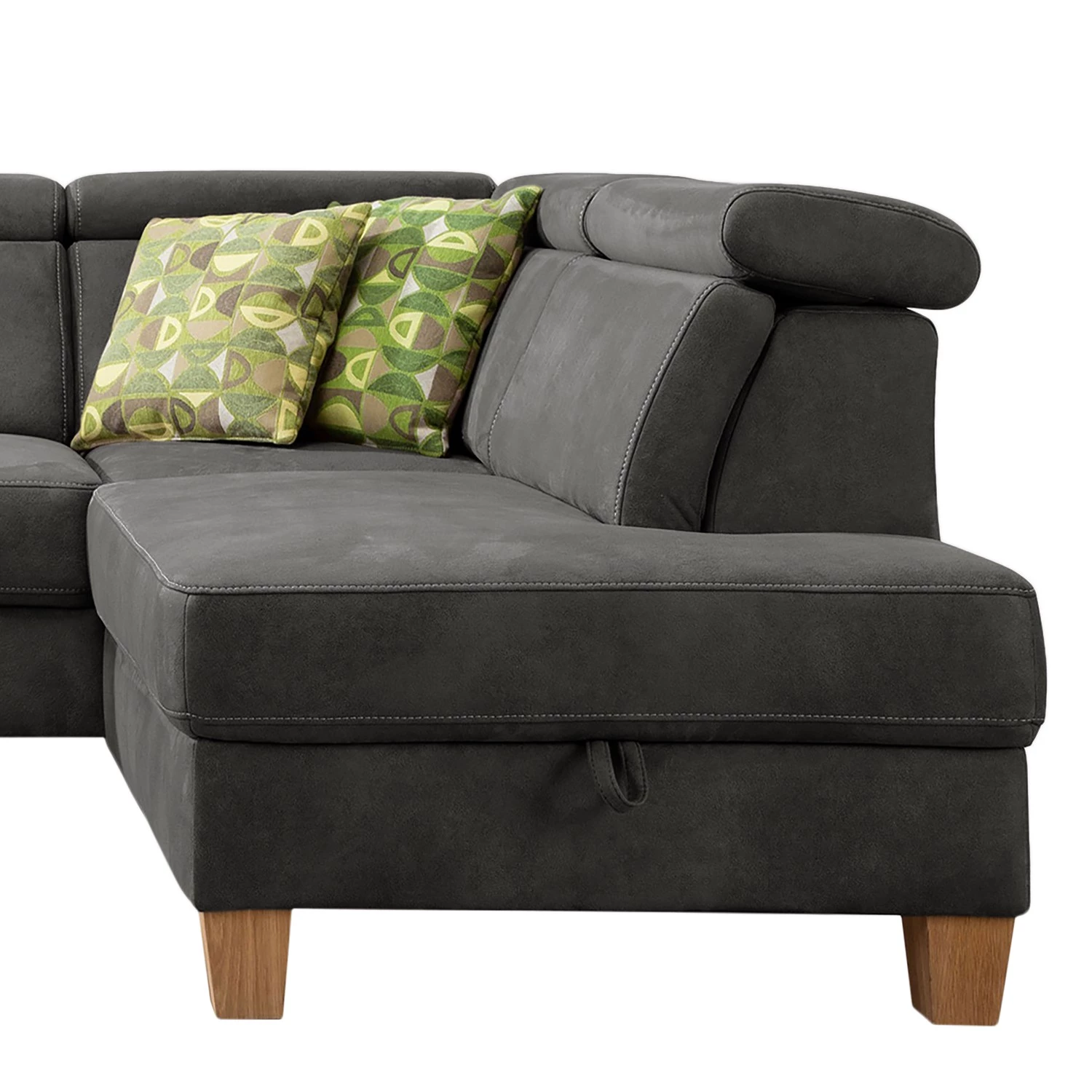 Loftscape Canapé d’angle Vignols - Microfibre - Microfibre Flavie: Gris - Alignement à droite - Sans fonction couchage 7 Loftscape Canapé d’angle Vignols - Microfibre - Microfibre Flavie: Gris - Alignement à droite - Sans fonction couchage – Image 7