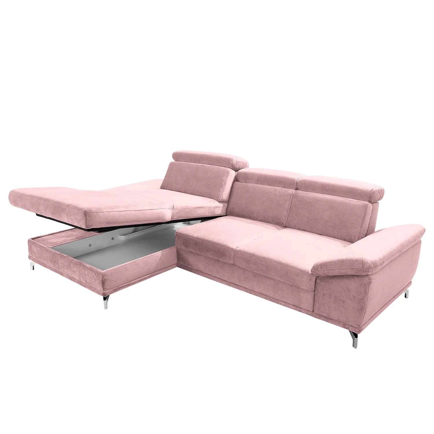 Loftscape Canapé d’angle Tamaris I - Velours côtelé - Velours côtelé Inbal: Mauve - Méridienne courte à gauche (vue de face) - Avec fonction couchage 4 Loftscape Canapé d’angle Tamaris I - Velours côtelé - Velours côtelé Inbal: Mauve - Méridienne courte à gauche (vue de face) - Avec fonction couchage – Image 4