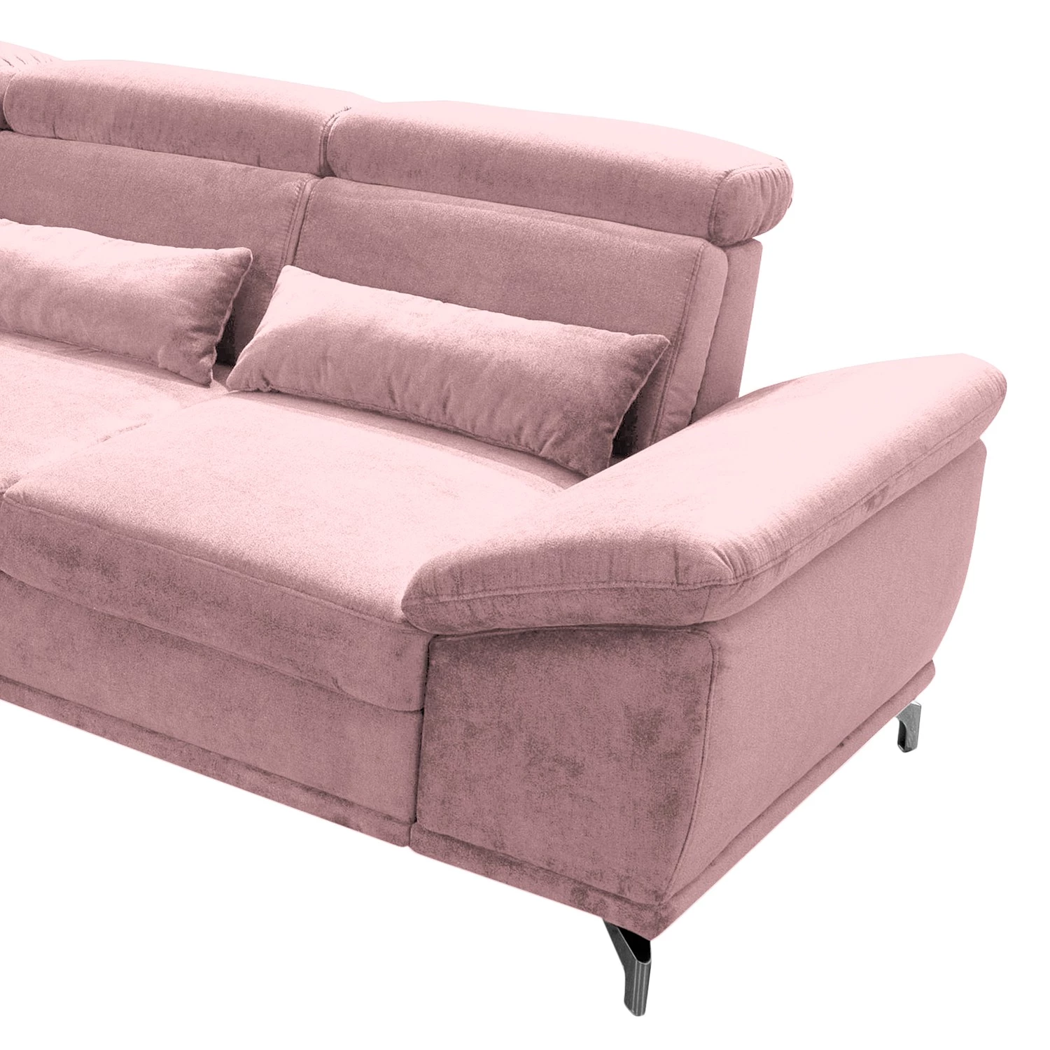 Loftscape Canapé d’angle Tamaris I - Velours côtelé - Velours côtelé Inbal: Mauve - Méridienne courte à gauche (vue de face) - Avec fonction couchage 8 Loftscape Canapé d’angle Tamaris I - Velours côtelé - Velours côtelé Inbal: Mauve - Méridienne courte à gauche (vue de face) - Avec fonction couchage – Image 8