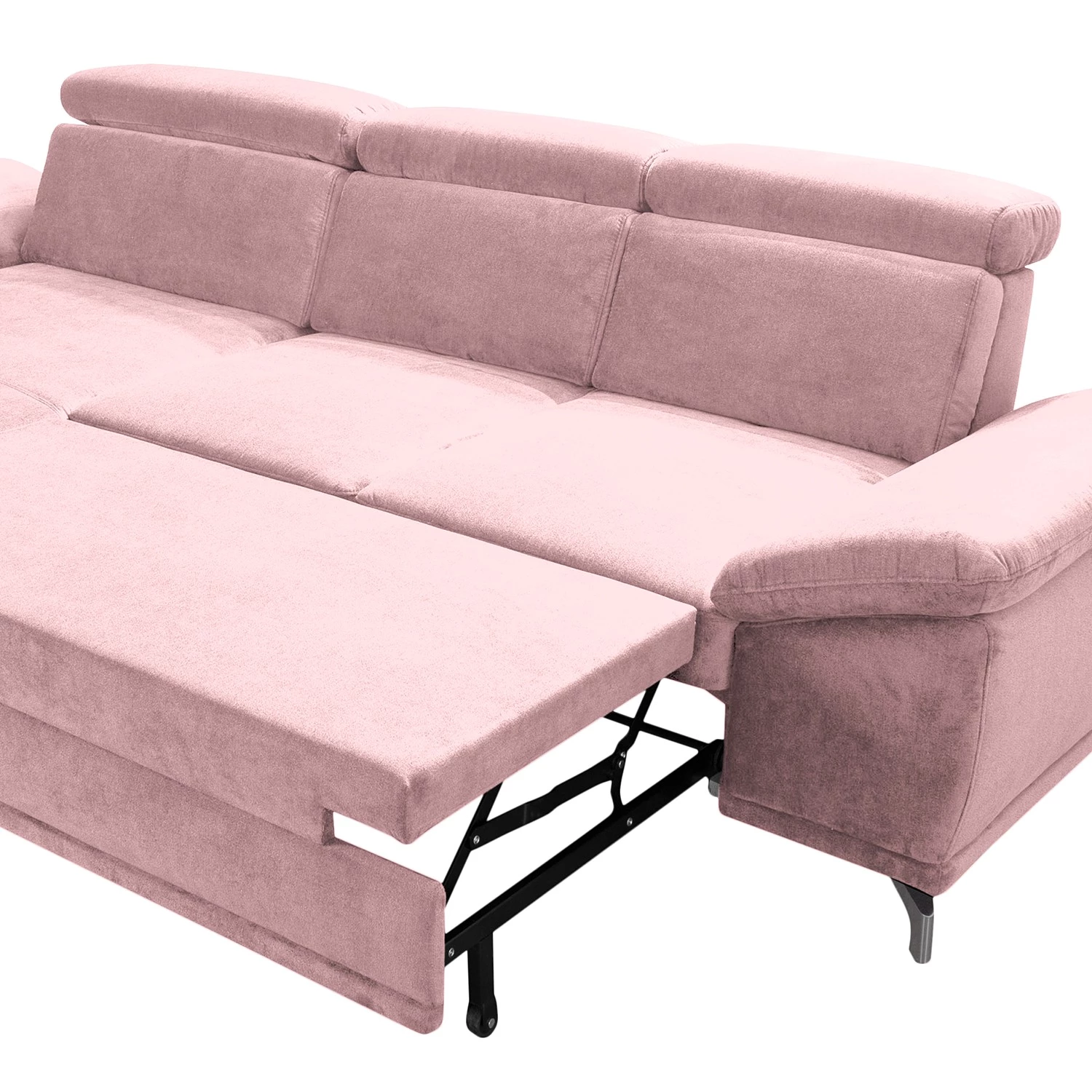 Loftscape Canapé d’angle Tamaris I - Velours côtelé - Velours côtelé Inbal: Mauve - Méridienne courte à gauche (vue de face) - Avec fonction couchage 9 Loftscape Canapé d’angle Tamaris I - Velours côtelé - Velours côtelé Inbal: Mauve - Méridienne courte à gauche (vue de face) - Avec fonction couchage – Image 9