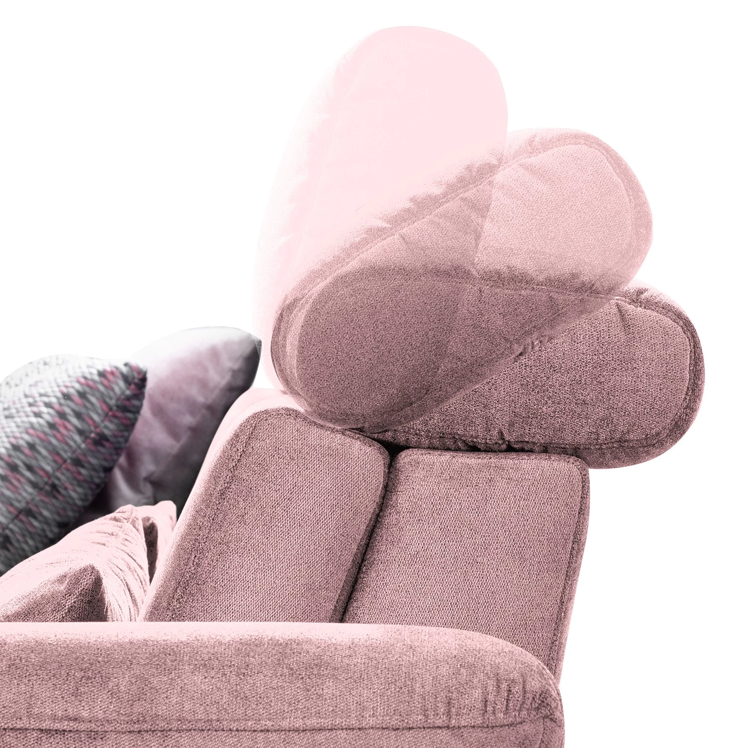 Loftscape Canapé d’angle Tamaris I - Velours côtelé - Velours côtelé Inbal: Mauve - Méridienne courte à gauche (vue de face) - Avec fonction couchage 11 Loftscape Canapé d’angle Tamaris I - Velours côtelé - Velours côtelé Inbal: Mauve - Méridienne courte à gauche (vue de face) - Avec fonction couchage – Image 11