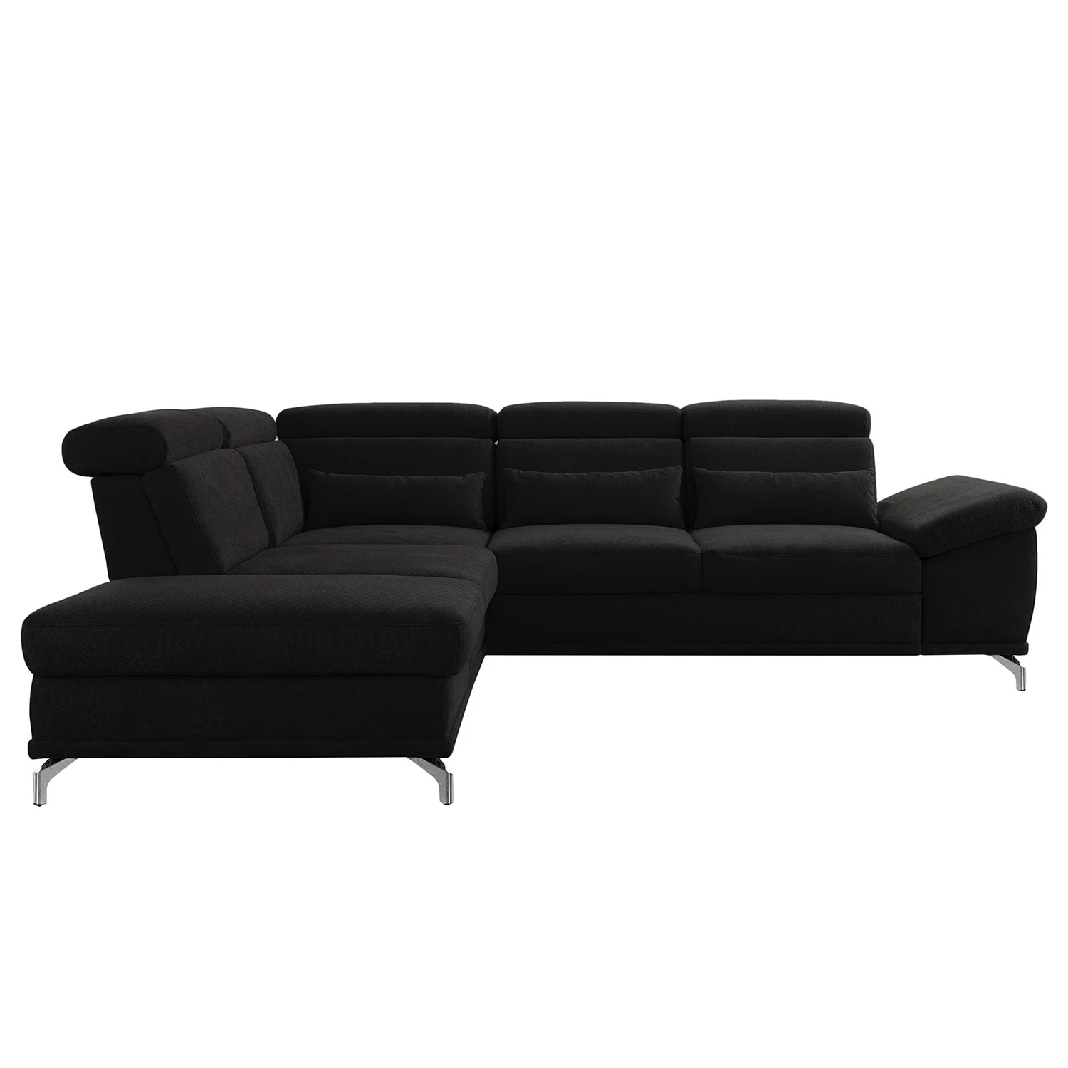 Loftscape Canapé d’angle Tamaris II - Tissu - Tissu Palila: Noir - Angle à gauche (vu de face) - Avec fonction couchage 5 Loftscape Canapé d’angle Tamaris II - Tissu - Tissu Palila: Noir - Angle à gauche (vu de face) - Avec fonction couchage – Image 5