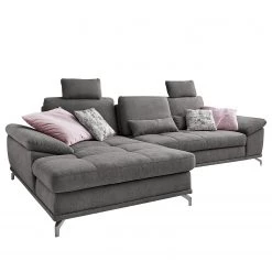 Loftscape Canapé d’angle Odenas - Tissu - Tissu Palila: Fango - Méridienne courte à gauche (vue de face) - Avec fonction couchage -Canapés Soldes Magasin 1000248846 210317 15144102172 DETAILS P000000001000248846