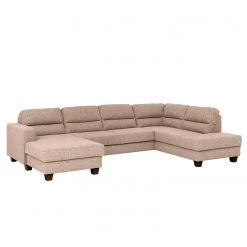 Fredriks Canapé panoramique Valines - Tissu - Tissu Kona: Gris - Méridienne courte à gauche / longue à droite (vue de face) - Sans fonction couchage - Sans appui-tête