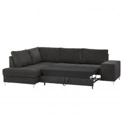 Fredriks Canapé d’angle Lescun - Tissu - Tissu Koza: Noir - Méridienne longue à gauche (vue de face) -Canapés Soldes Magasin 1000249882 210415 16122900661 DETAILS P000000001000249882