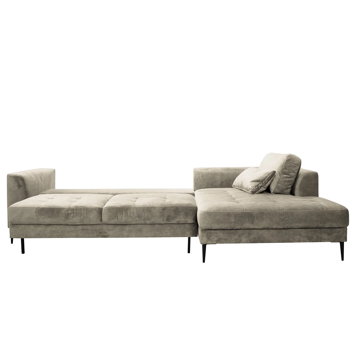 Mørteens Canapé d’angle Gaillon - Microfibre - Microfibre Cori: Gris clair - Méridienne courte à droite (vue de face) 3 Mørteens Canapé d’angle Gaillon - Microfibre - Microfibre Cori: Gris clair - Méridienne courte à droite (vue de face) – Image 3