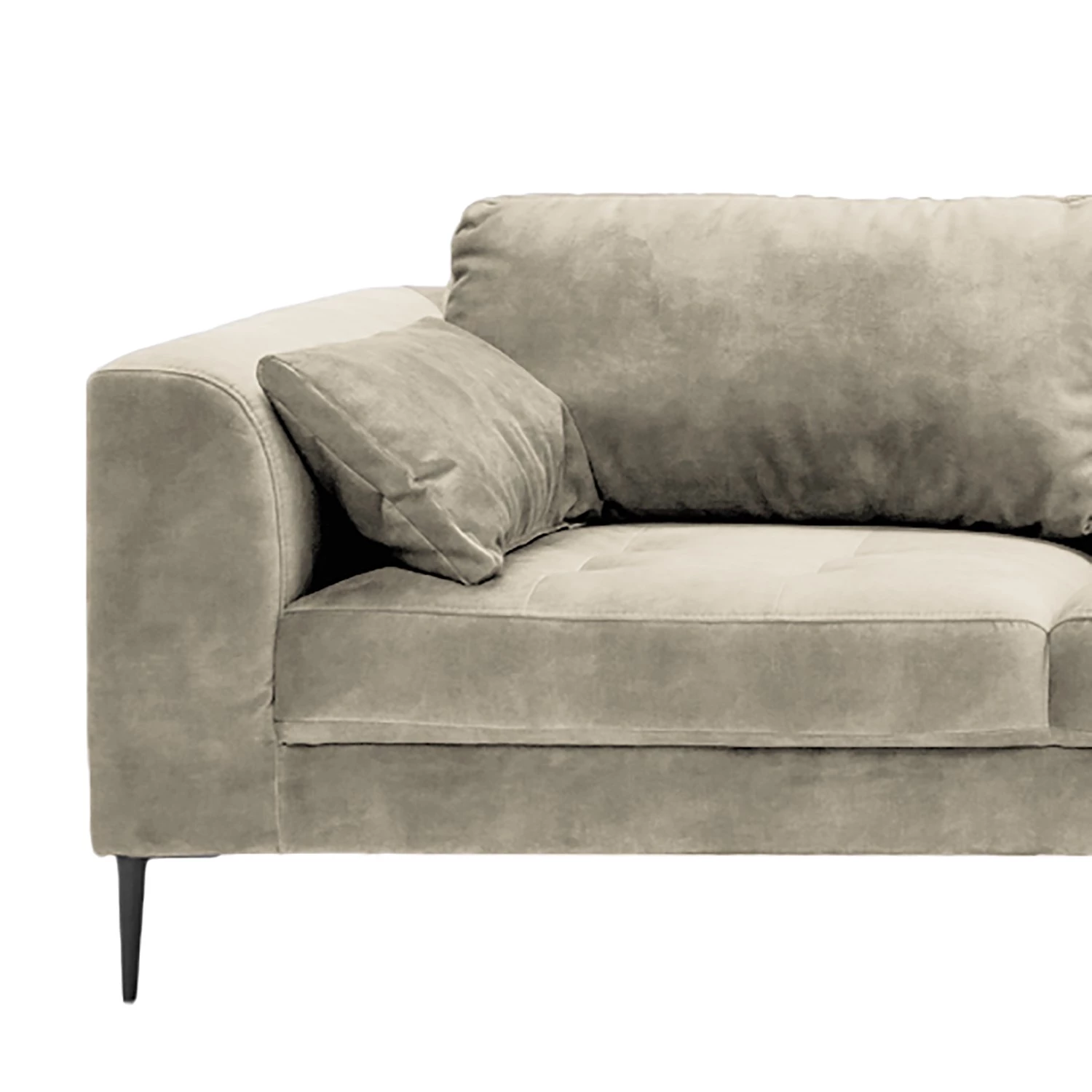 Mørteens Canapé d’angle Gaillon - Microfibre - Microfibre Cori: Gris clair - Méridienne courte à droite (vue de face) 5 Mørteens Canapé d’angle Gaillon - Microfibre - Microfibre Cori: Gris clair - Méridienne courte à droite (vue de face) – Image 5