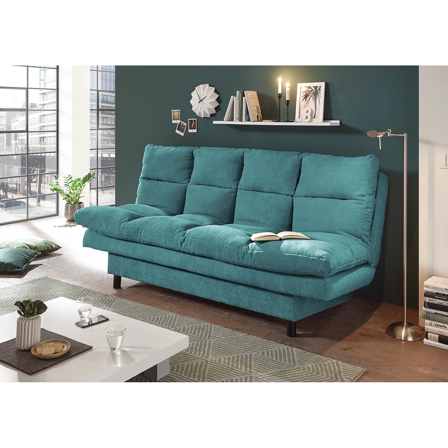 Loftscape Clic-clac Vallenay - Microfibre - Microfibre Ranu: Denim 2 Loftscape Clic-clac Vallenay - Microfibre - Microfibre Ranu: Denim – Image 2