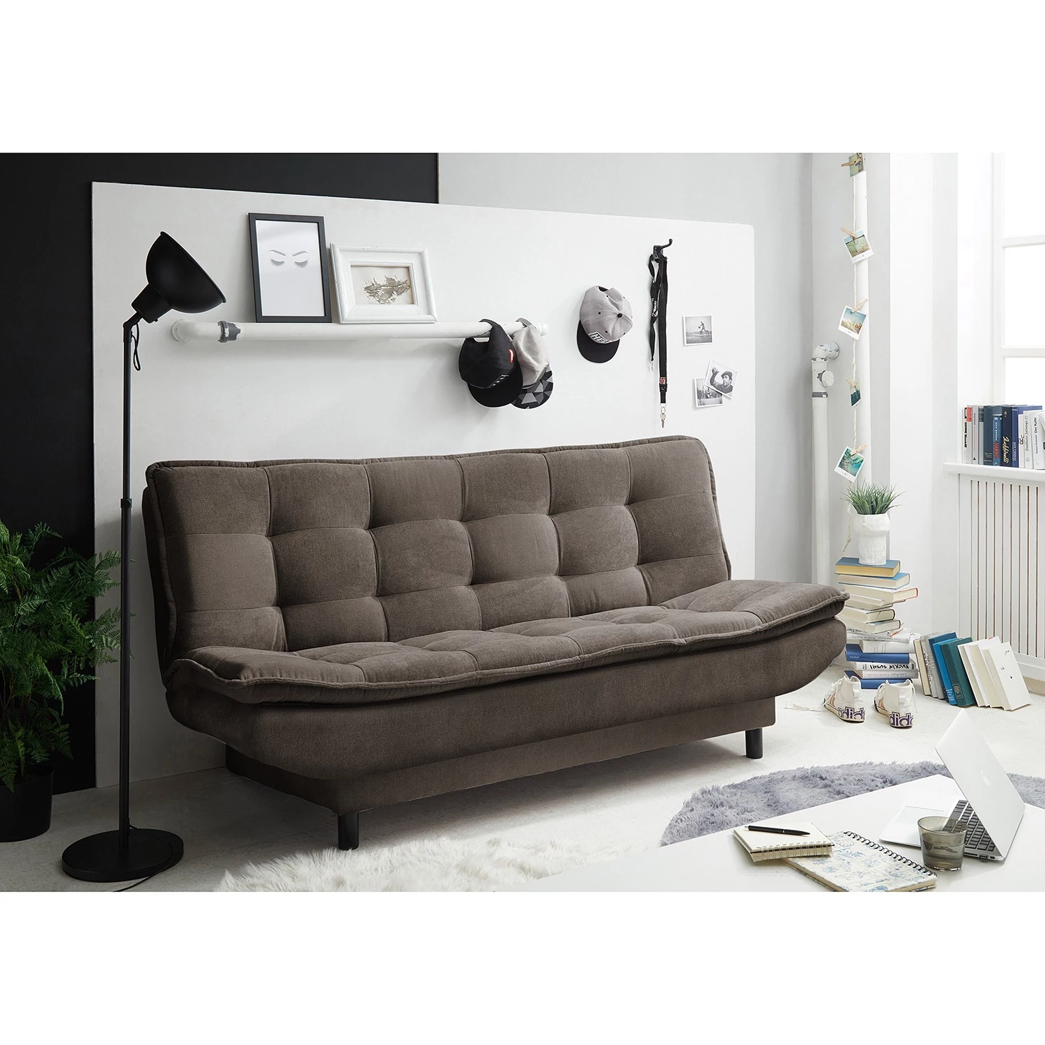 Loftscape Clic-clac Valleroy - Microfibre - Microfibre Ranu: Gris minéral 2 Loftscape Clic-clac Valleroy - Microfibre - Microfibre Ranu: Gris minéral – Image 2