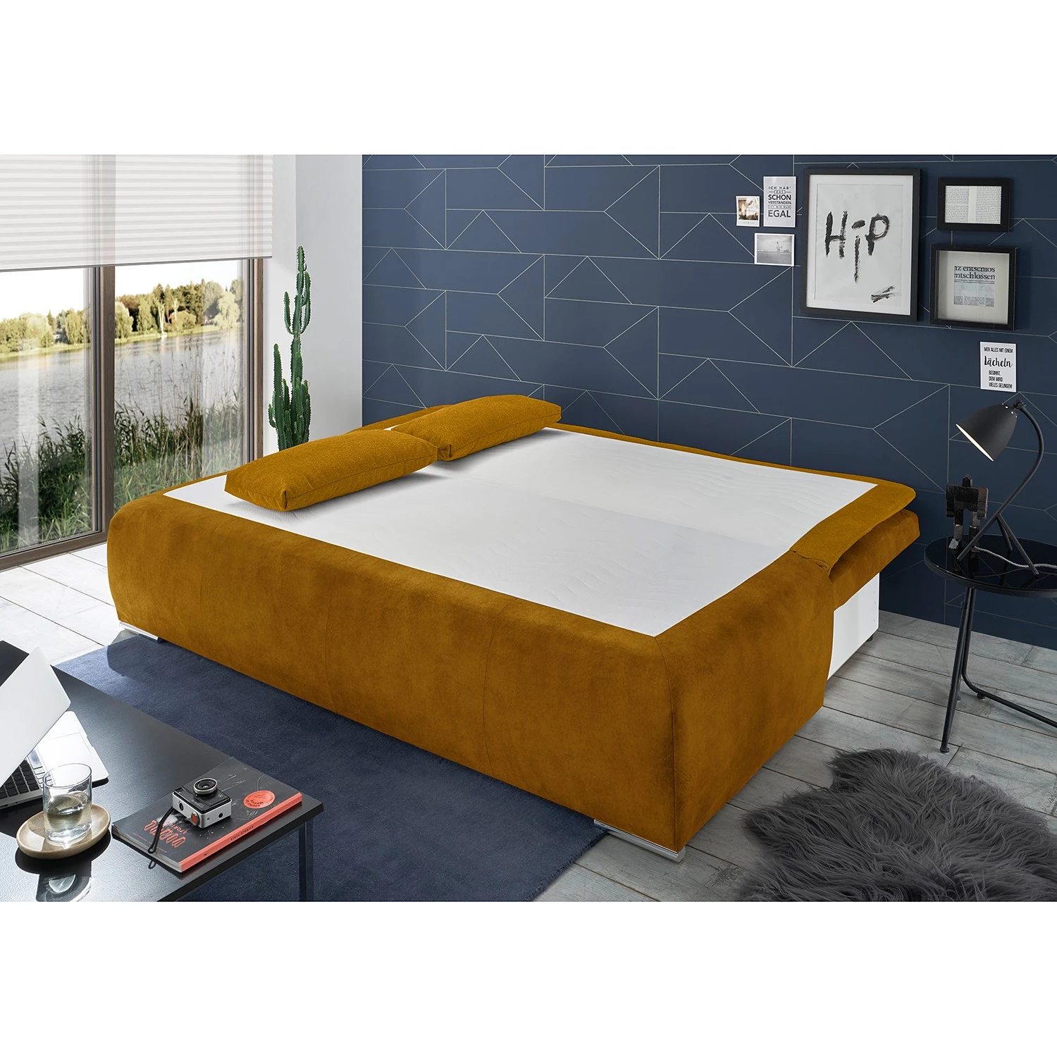 Loftscape Clic-clac Hostens - Tissu / Microfibre - Microfibre Salvo: Ocre 3 Loftscape Clic-clac Hostens - Tissu / Microfibre - Microfibre Salvo: Ocre – Image 3