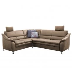 Loftscape Canapé d’angle Guillon - Microfibre - Microfibre Taeko: Marron foncé - Alignement à droite - Avec fonction couchage -Canapés Soldes Magasin 1000253808 210602 13440900103 DETAILS P000000001000253808