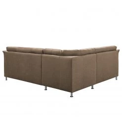 Loftscape Canapé d’angle Guillon - Microfibre - Microfibre Taeko: Marron foncé - Alignement à droite - Avec fonction couchage -Canapés Soldes Magasin 1000253808 210602 13440900105 DETAILS P000000001000253808
