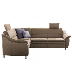 Loftscape Canapé d’angle Guillon - Microfibre - Microfibre Taeko: Marron foncé - Alignement à droite - Avec fonction couchage -Canapés Soldes Magasin 1000253808 210602 13440900106 DETAILS P000000001000253808